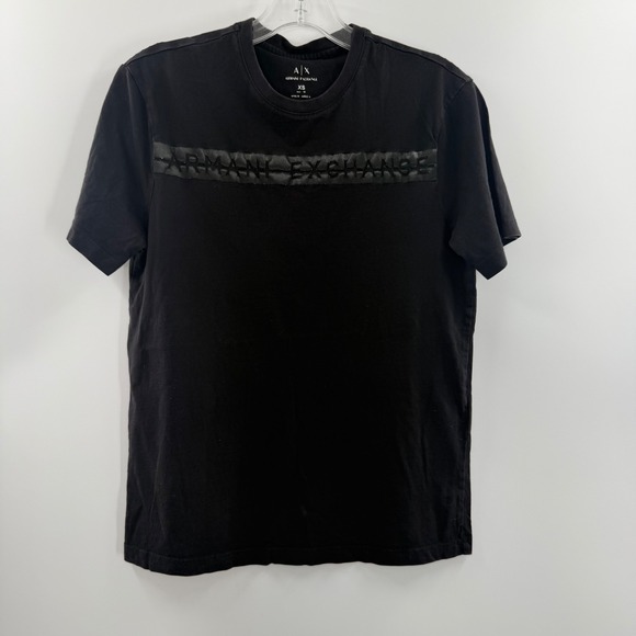 Armani Exchange Other - Armani Exchange Mens Black Tonal Logo Chest Band Cotton T-Shirt XS